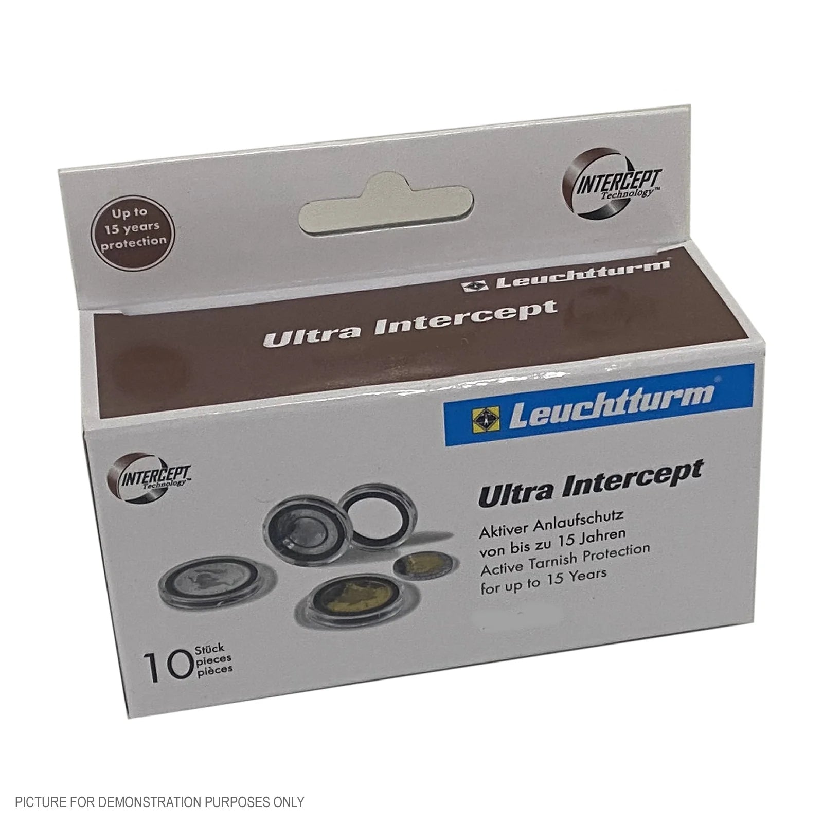 Lighthouse Ultra Coin Capsules INTERCEPT - Round 26mm Packet of 10 (Suitable For Australian $1 and Half-Pennies Coins)